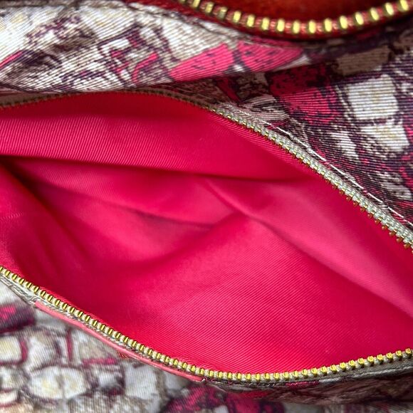 ELLIOT LUCCA Dome Satchel Bag | Faro Red Glazed Crackled Leather Crossbody - Picture 10 of 15